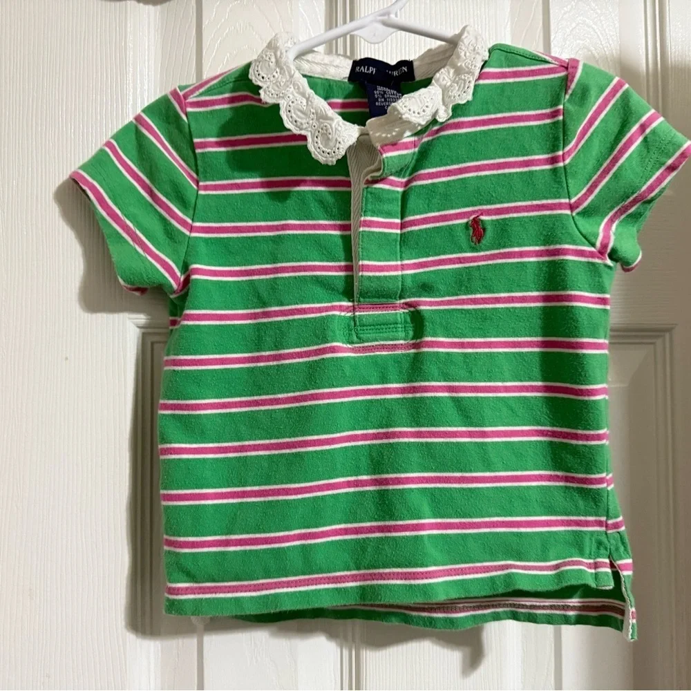 Ralph Lauren Ruffle Lace Collar Polo